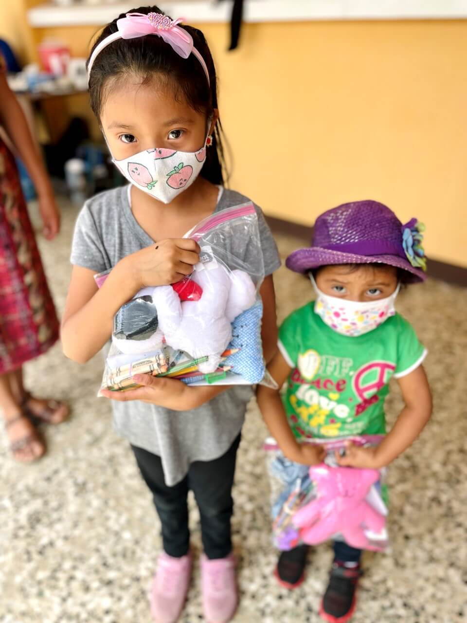 Children receiving gifts